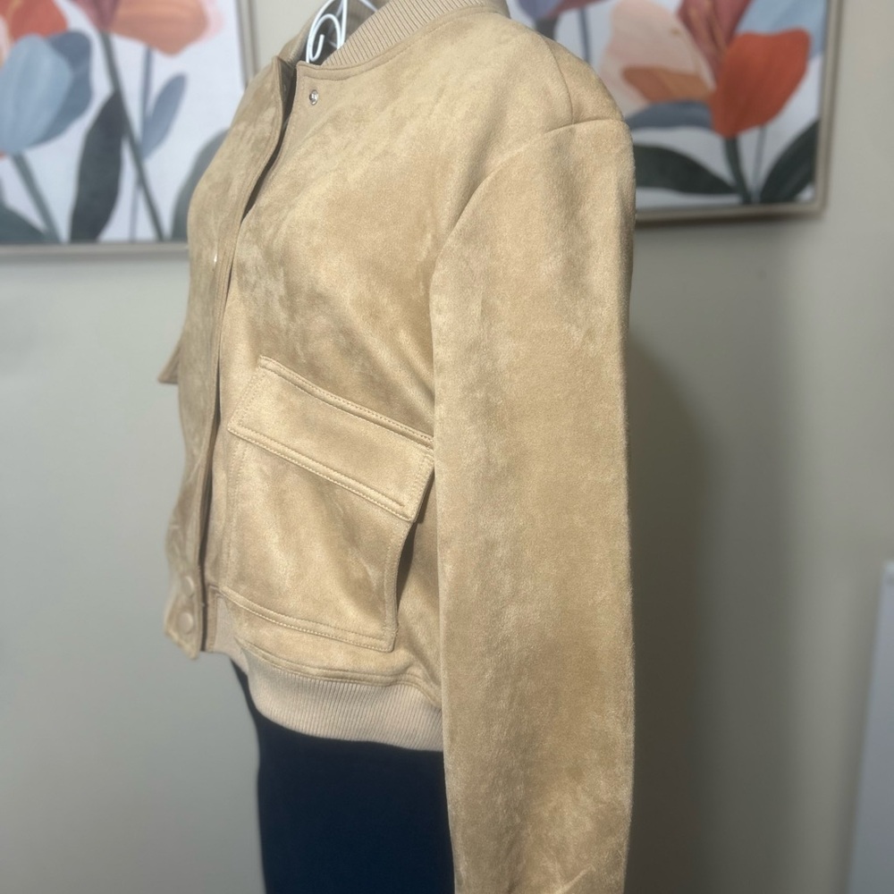 💕Truth 💕 Tan Bomber Jacket for Women - Picture 3 of 4